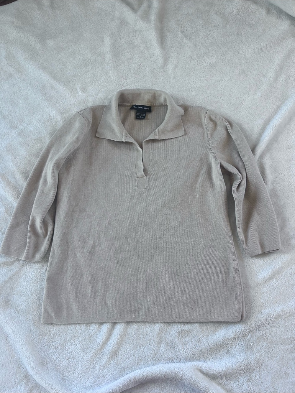 Goodclothes Women's Staple Beige Polo Knit Tap